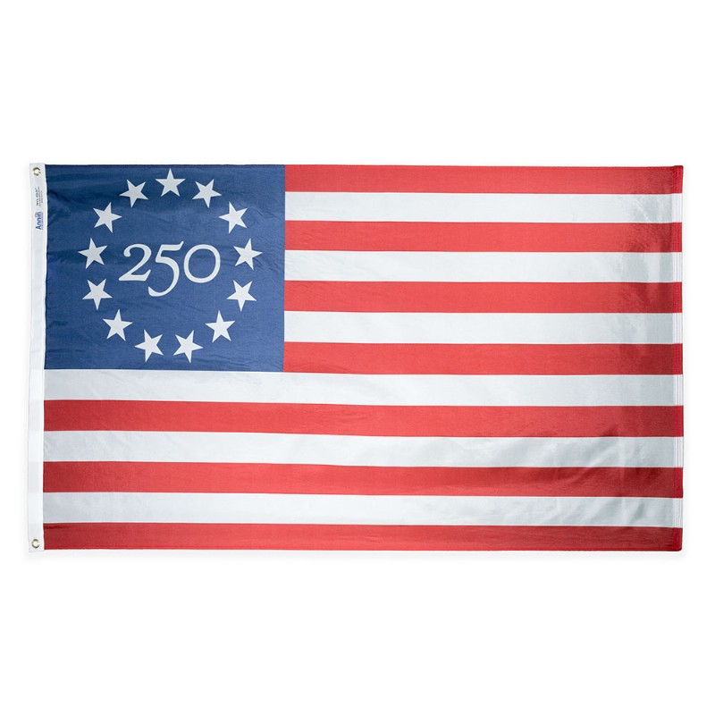 3'x5' Betsy Ross 250 Flag – Poly/Cotton Printed Anniversary Edition